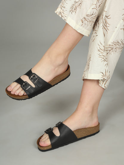 Kosher Black Women,s casual slipper