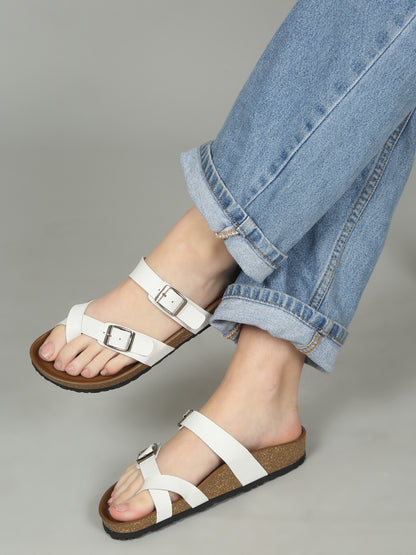 Kosher White Women,s casual slipper