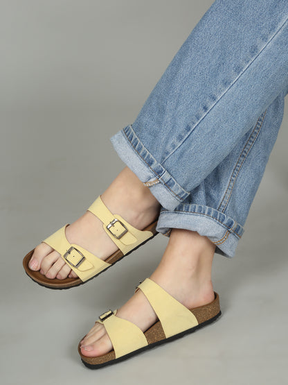 Kosher Yellow Women,s casual slipper