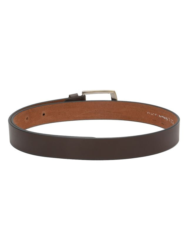 KOSHER Brown Color Men's Genuine Leather Belt with Antique Brass Finish-Buckle