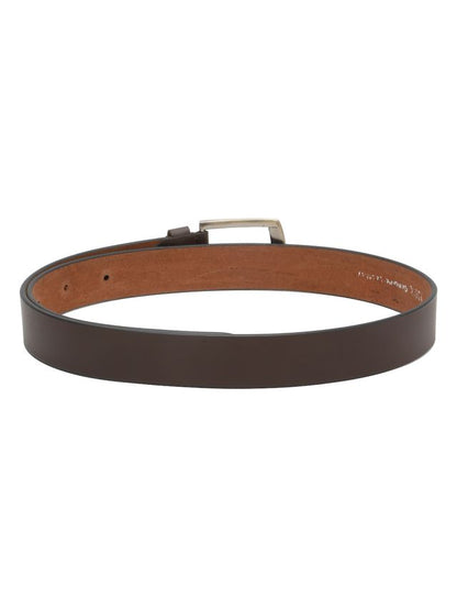 KOSHER Brown Color Men's Genuine Leather Belt with Antique Brass Finish-Buckle