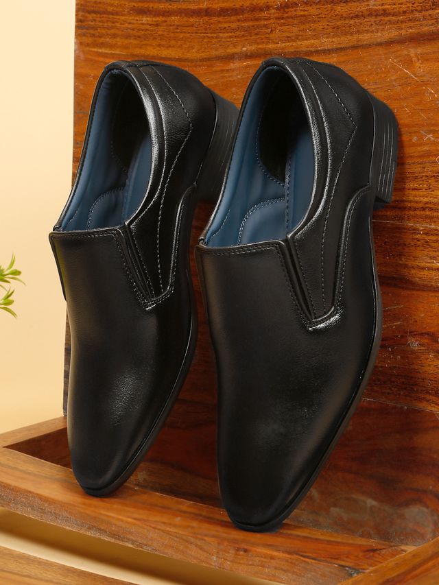 Kosher Black Color Slip-on Men's Formal Shoes