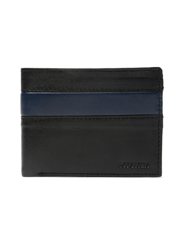 KOSHER Black Color Premium Soft Leather With Zipp Coin Pocket Wallet for Men's