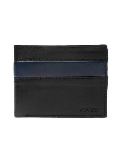 KOSHER Black Color Premium Soft Leather With Zipp Coin Pocket Wallet for Men's