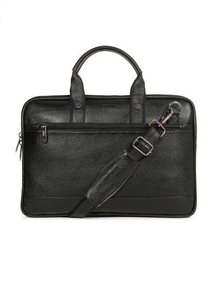 KOSHER Black Color Premium Genuine Leather Bag – Stylish, Spacious & Durable for Men / Women