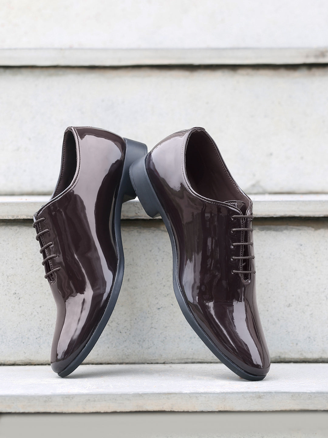 Kosher P.brown Color Lace-up Formal Shoes