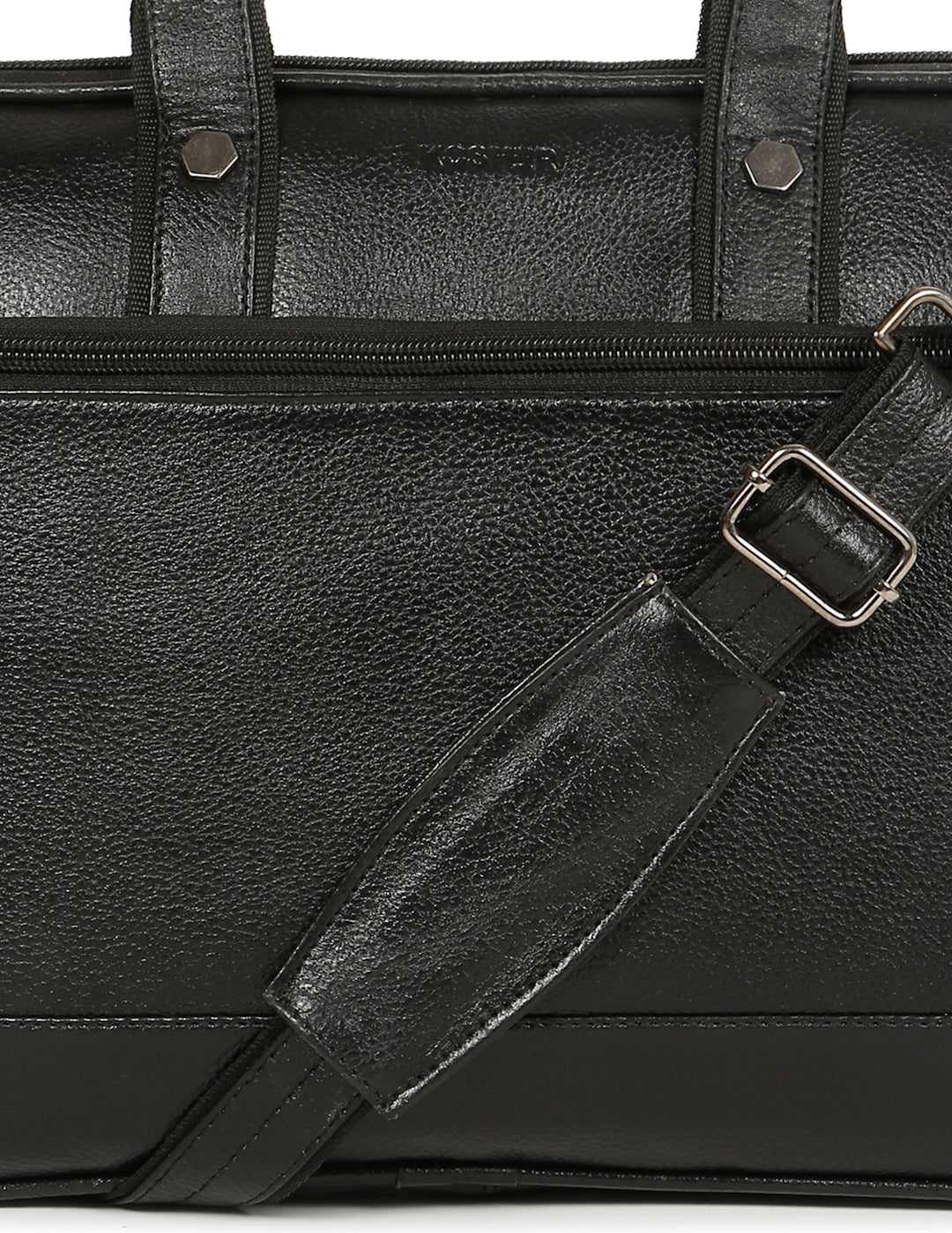 KOSHER Black Color Premium Genuine Leather Bag – Stylish, Spacious & Durable for Men / Women