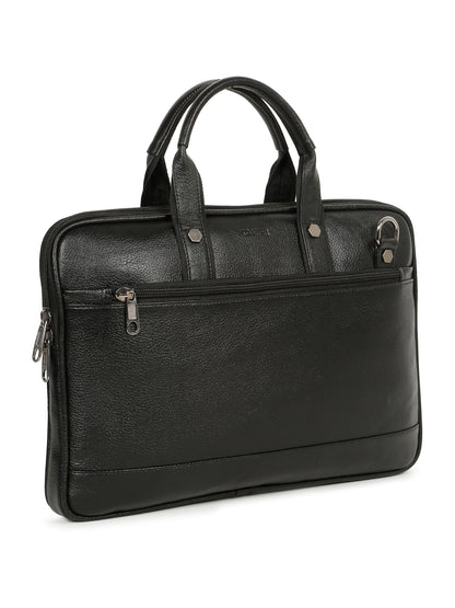 KOSHER Black Color Premium Genuine Leather Bag – Stylish, Spacious & Durable for Men / Women