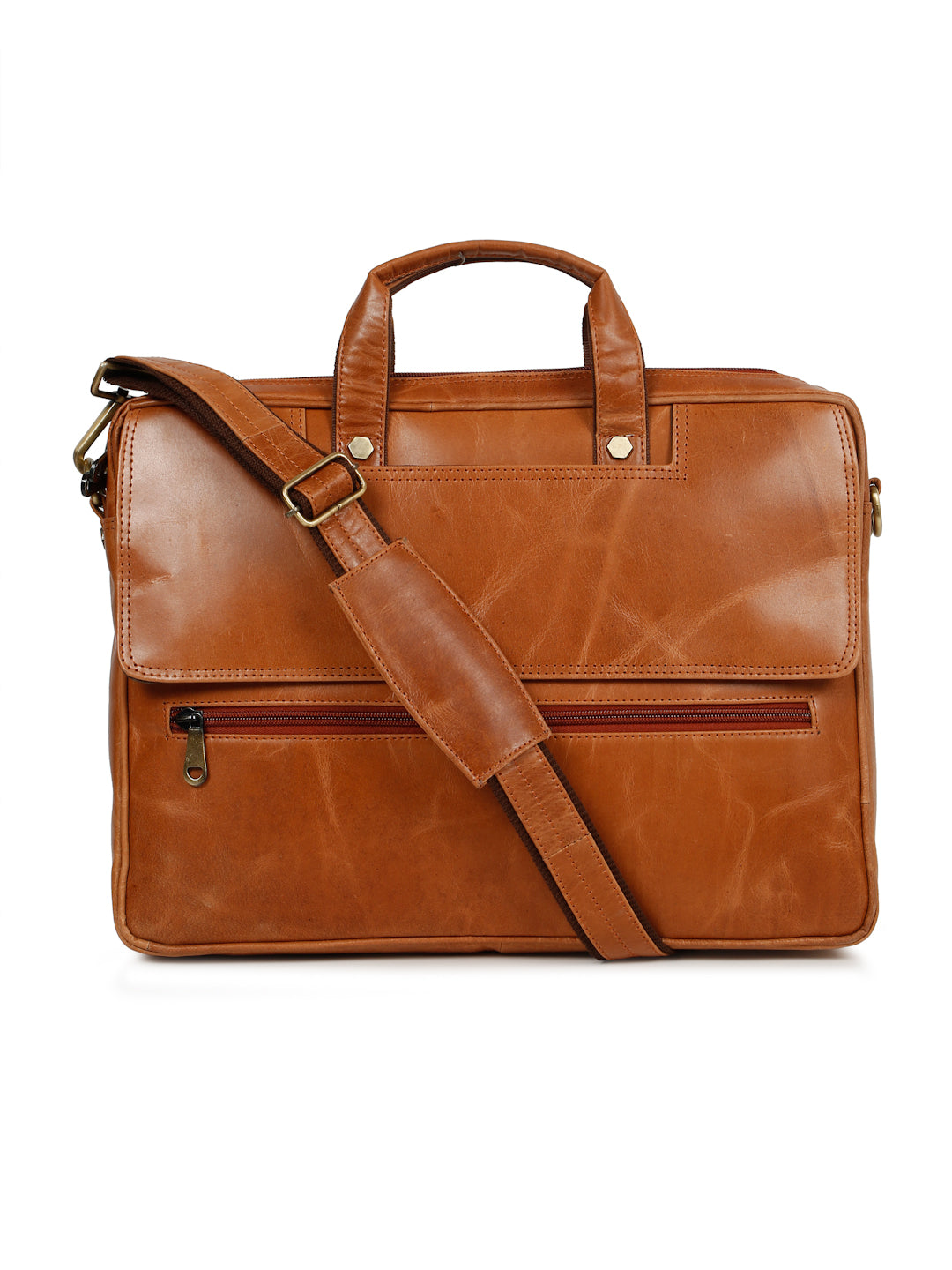 KOSHER Premium Genuine Leather Laptop Bag – Classic Professional Messenger Bag with Shoulder Strap for Men / Women