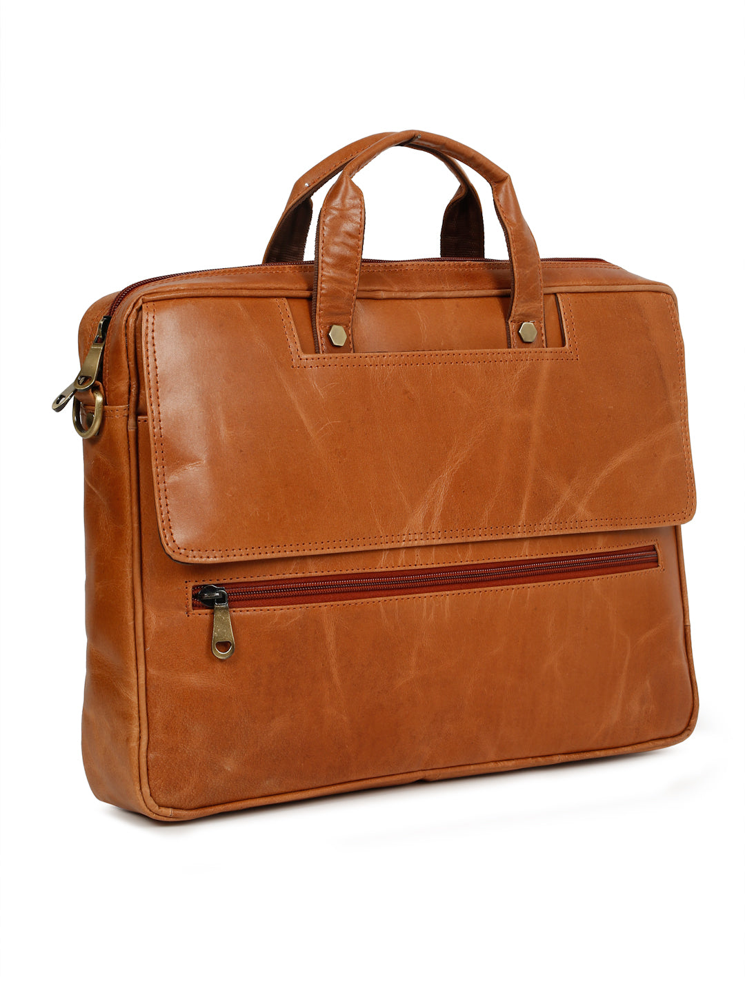 KOSHER Premium Genuine Leather Laptop Bag – Classic Professional Messenger Bag with Shoulder Strap for Men / Women