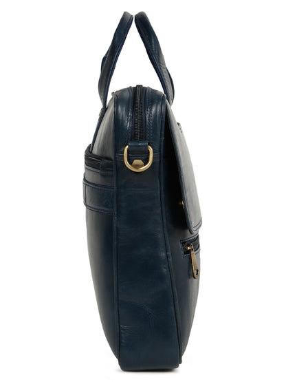 KOSHER Premium Genuine Leather Laptop Bag – Classic Professional Messenger Bag with Shoulder Strap for Men / Women