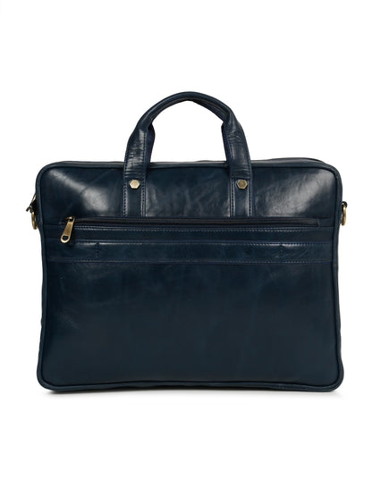 KOSHER Premium Genuine Leather Laptop Bag – Classic Professional Messenger Bag with Shoulder Strap for Men / Women