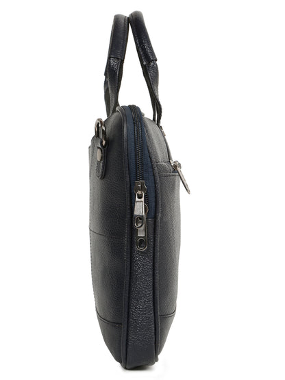KOSHER Blue Color Premium Genuine Leather Bag – Stylish, Spacious & Durable for Men / Women