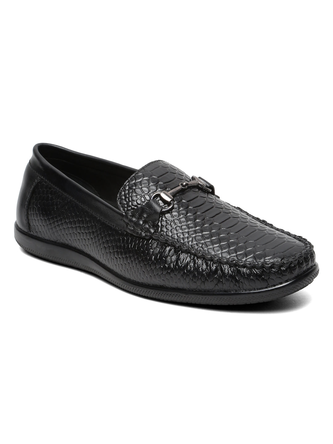 Kosher Black Color Slip-on Men's Casual Loafers