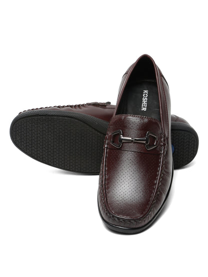 Kosher Cherry Color Slip-on Men's Casual Loafers