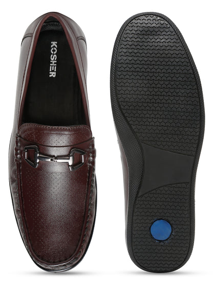 Kosher Cherry Color Slip-on Men's Casual Loafers