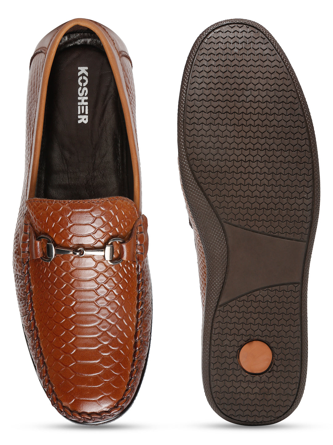 Kosher Tan Color Slip-on Men's Casual Loafers