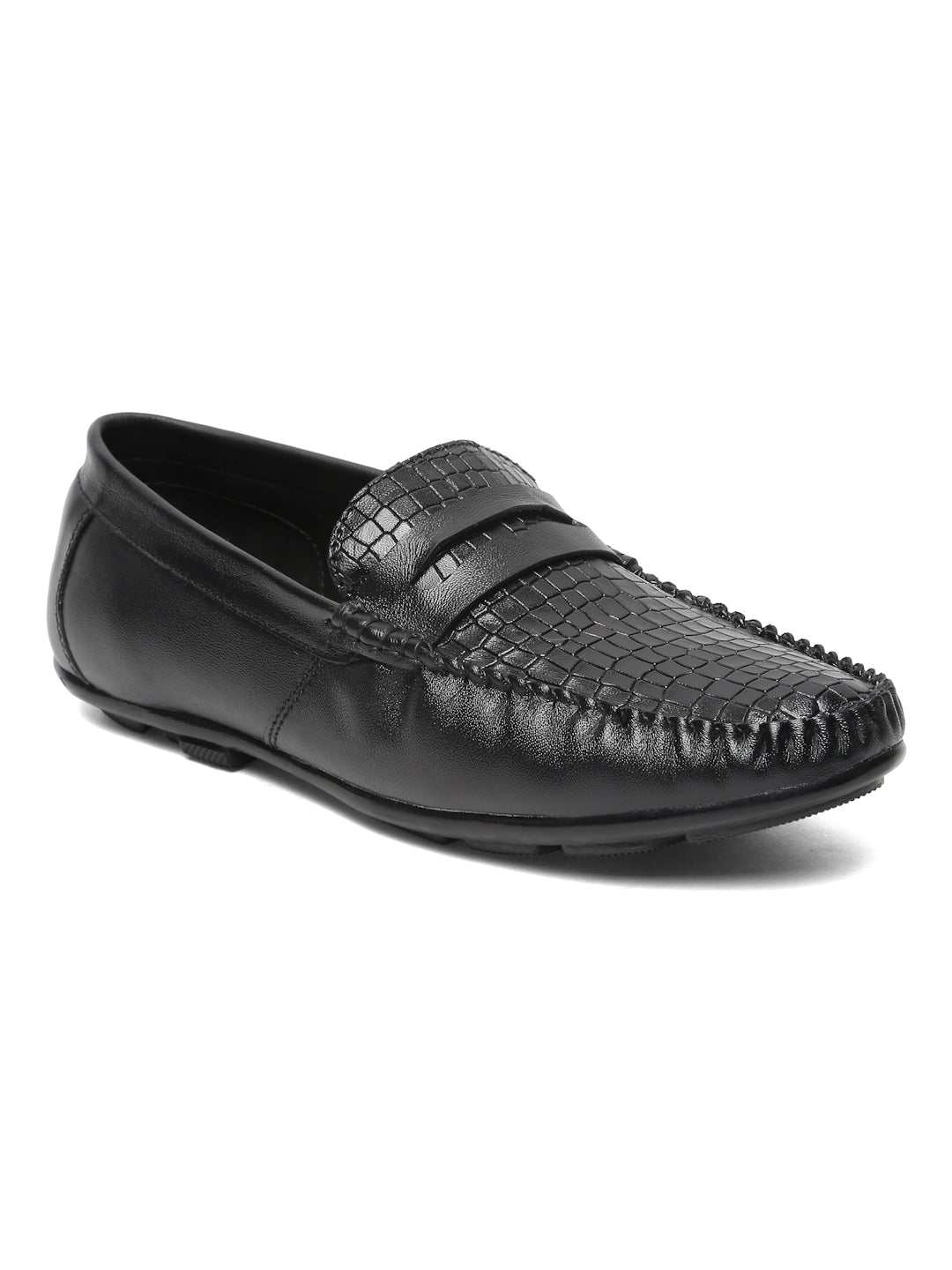 Kosher Black Color Slip-on Men's Casual Loafers