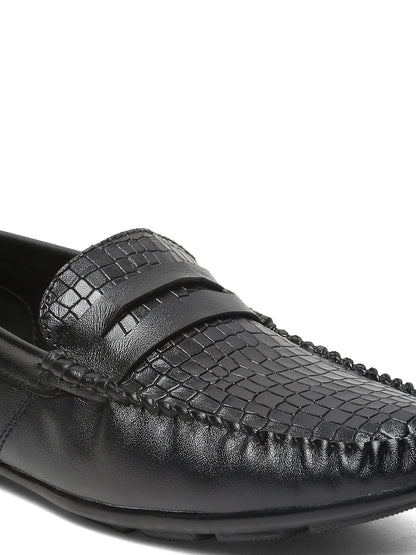Kosher Black Color Slip-on Men's Casual Loafers