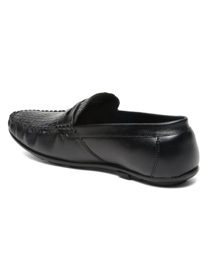 Kosher Black Color Slip-on Men's Casual Loafers