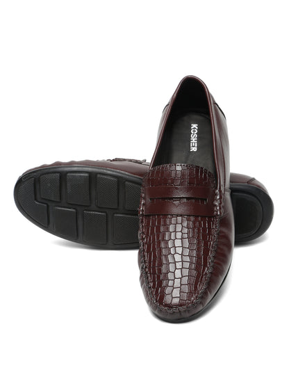 Kosher Cherry Color Slip-on Men's Casual Loafers