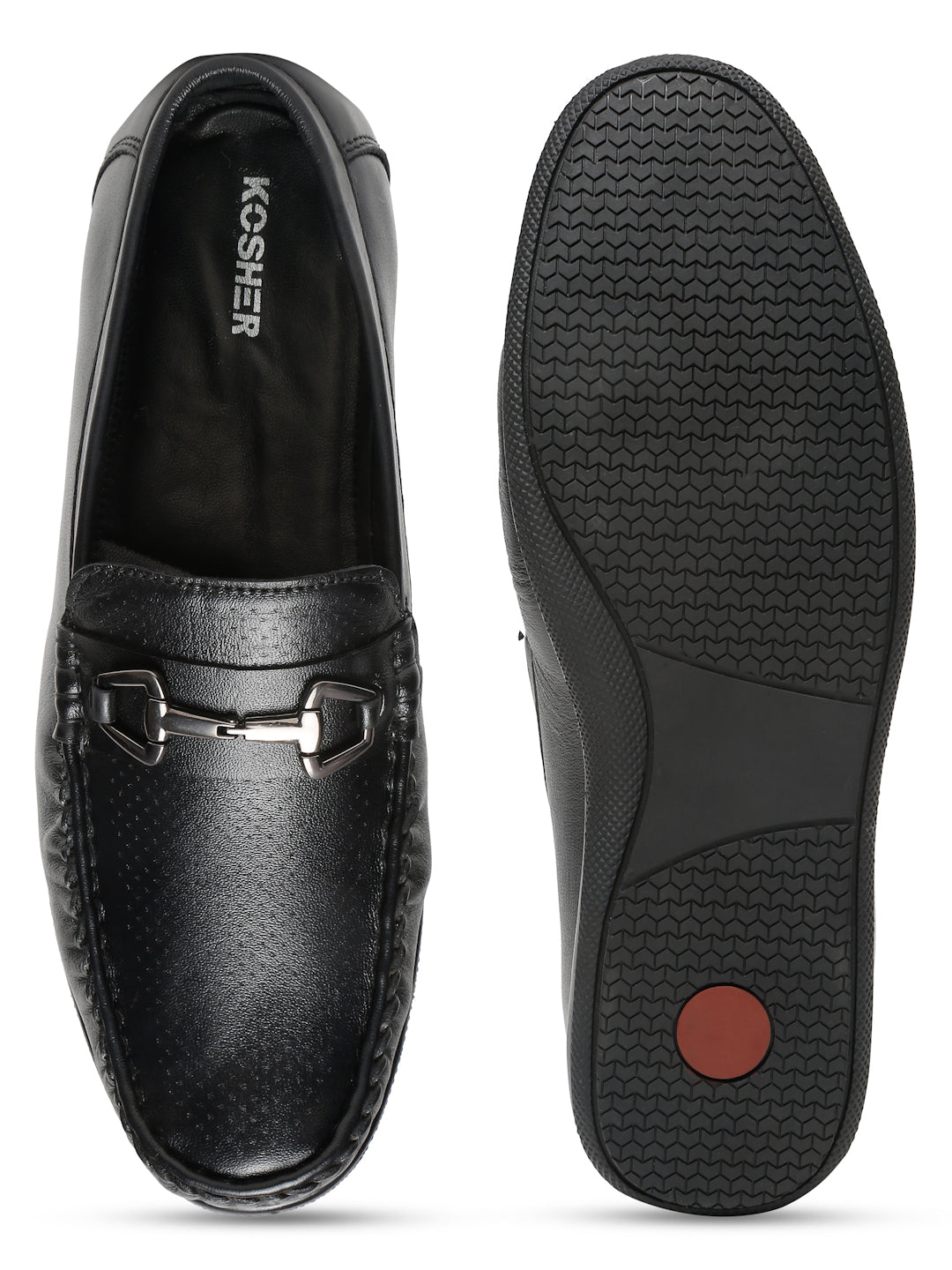 Kosher Black Color Slip-on Men's  Casual Loafers