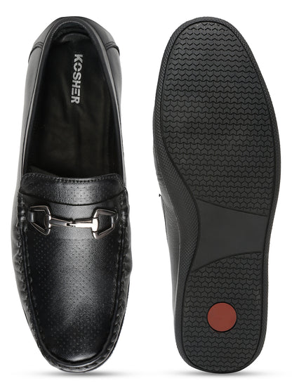 Kosher Black Color Slip-on Men's  Casual Loafers