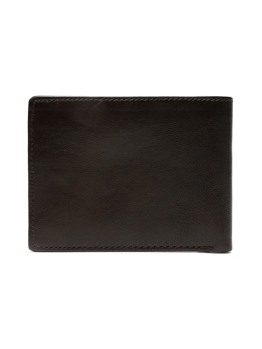 KOSHER BrownColor Men's Genuine Leather Bi-Fold Wallet Slim Design With Card Slots & ID Window