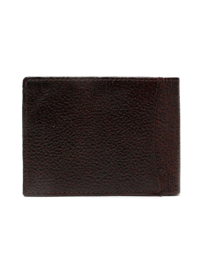 KOSHER D.Brown Color Men,s Classic Bi-Fold Premium Leather Wallet with Coin Pocket & Rear Slip Pocket For Card Slots