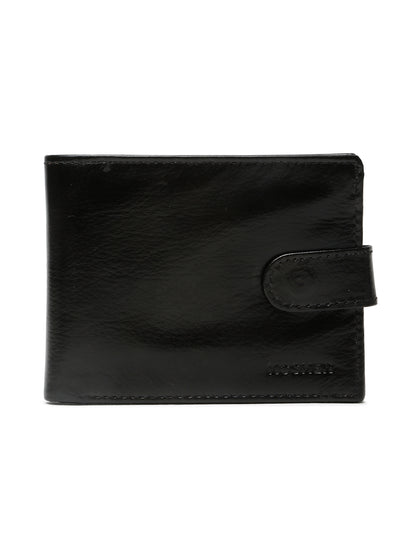KOSHER Black Color Men’s Classic Genuine Leather Wallet With Snap Button Closure – Premium Handcrafted Bifold