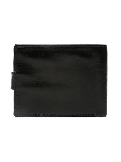 KOSHER Black Color Men’s Classic Genuine Leather Wallet With Snap Button Closure – Premium Handcrafted Bifold