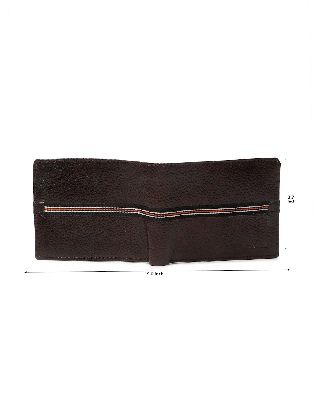 Kosher Premium D.Brown Leather Wallet for Men – Stylish & Durable with Multi-Stripe Design
