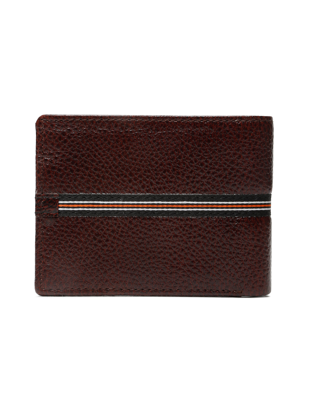 Kosher Premium Brown Leather Wallet for Men – Stylish & Durable with Multi-Stripe Design