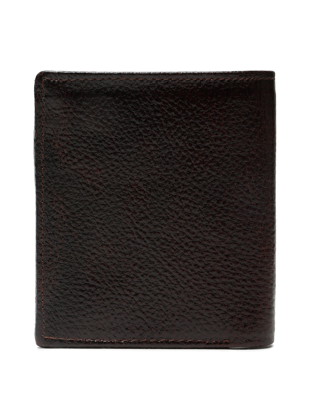 KOSHER D.Brown Color Men's Genuine Leather Bi-Fold Wallet Book Shape With Coin Pocket