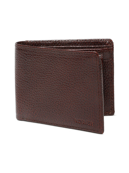 KOSHER Brown Color Men,s Classic Bi-Fold Premium Leather Wallet with Coin Pocket & Rear Slip Pocket For Card Slots