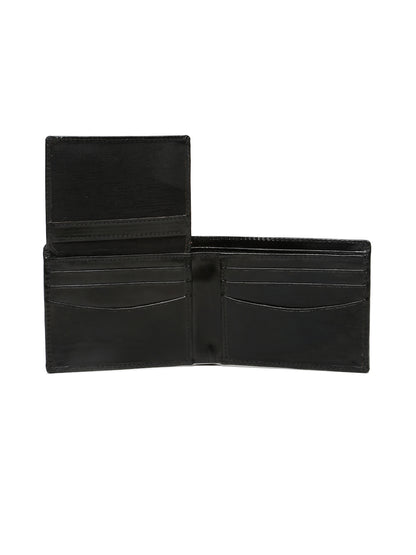 KOSHER Black Color Men's Classic Bi-Fold Leather Wallet With Flap ID Card Window And Multiple Card Slots
