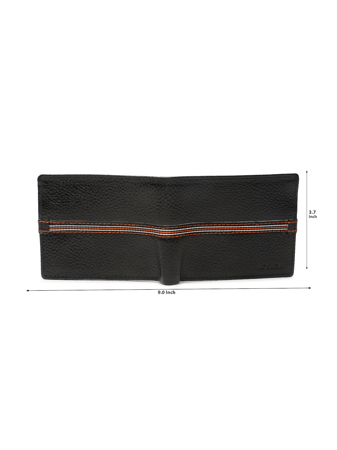 Kosher Premium Black Leather Wallet for Men – Stylish & Durable with Multi-Stripe Design