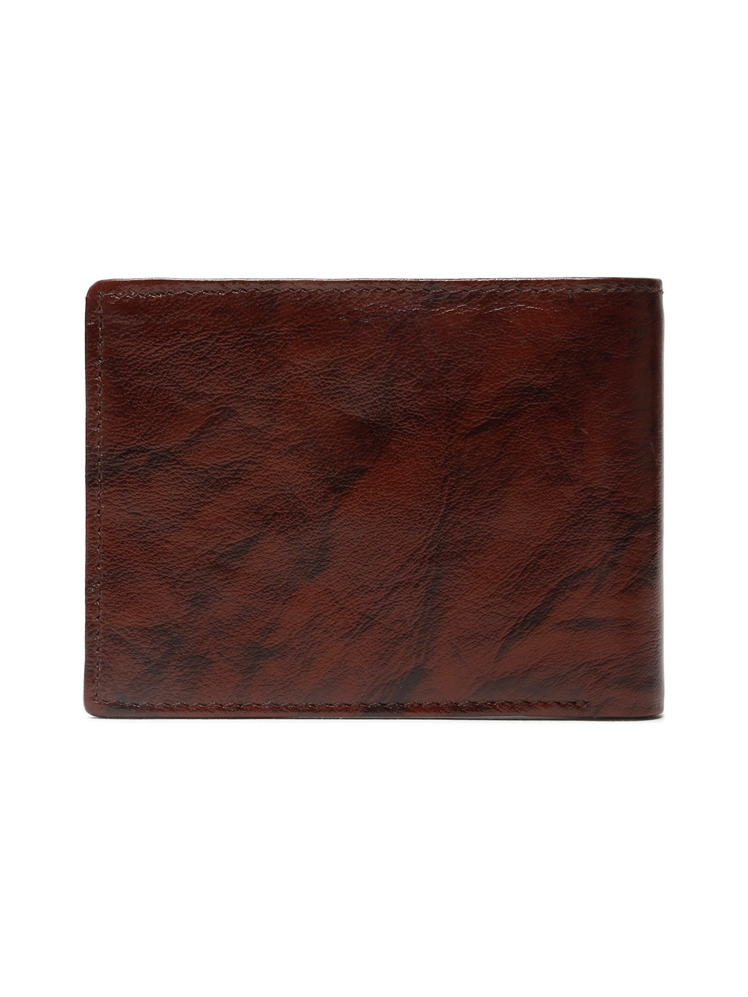 KOSHER Brown Color Men's Classic Bi-Fold Leather Wallet With Flap ID Card Window And Multiple Card Slots