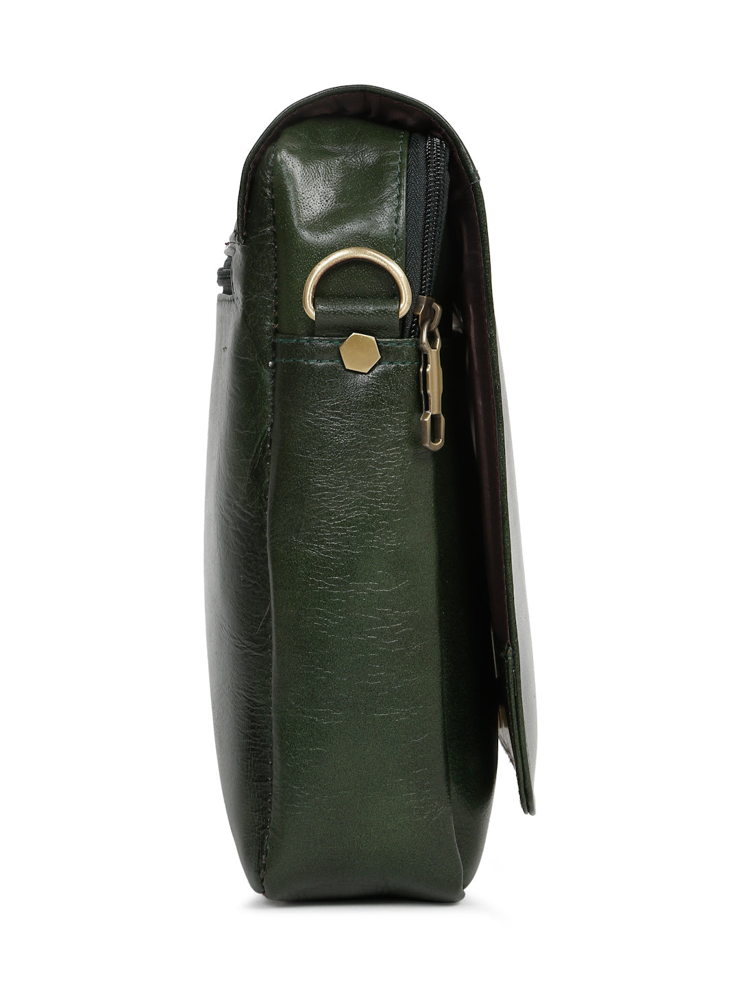 KOSHER Genuine Leather Crossbody Sling Bag – Elegant Green Office & Casual Bag for Men / Women