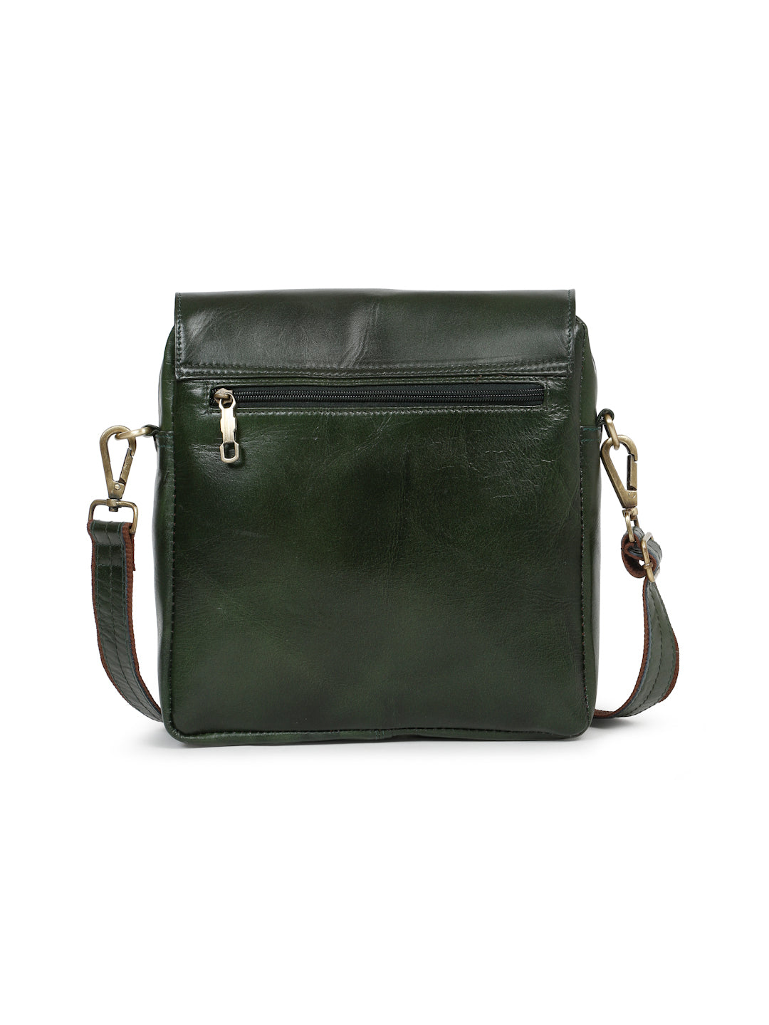KOSHER Genuine Leather Crossbody Sling Bag – Elegant Green Office & Casual Bag for Men / Women