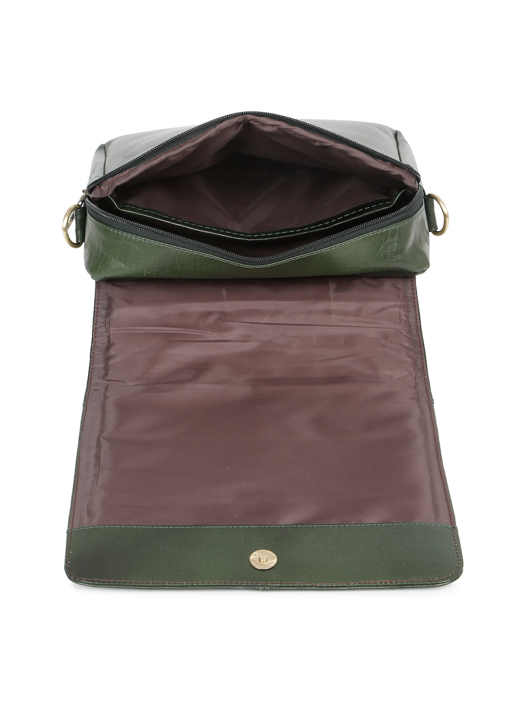 KOSHER Genuine Leather Crossbody Sling Bag – Elegant Green Office & Casual Bag for Men / Women