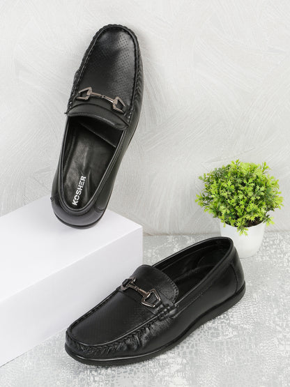 Kosher Black Color Slip-on Men's  Casual Loafers