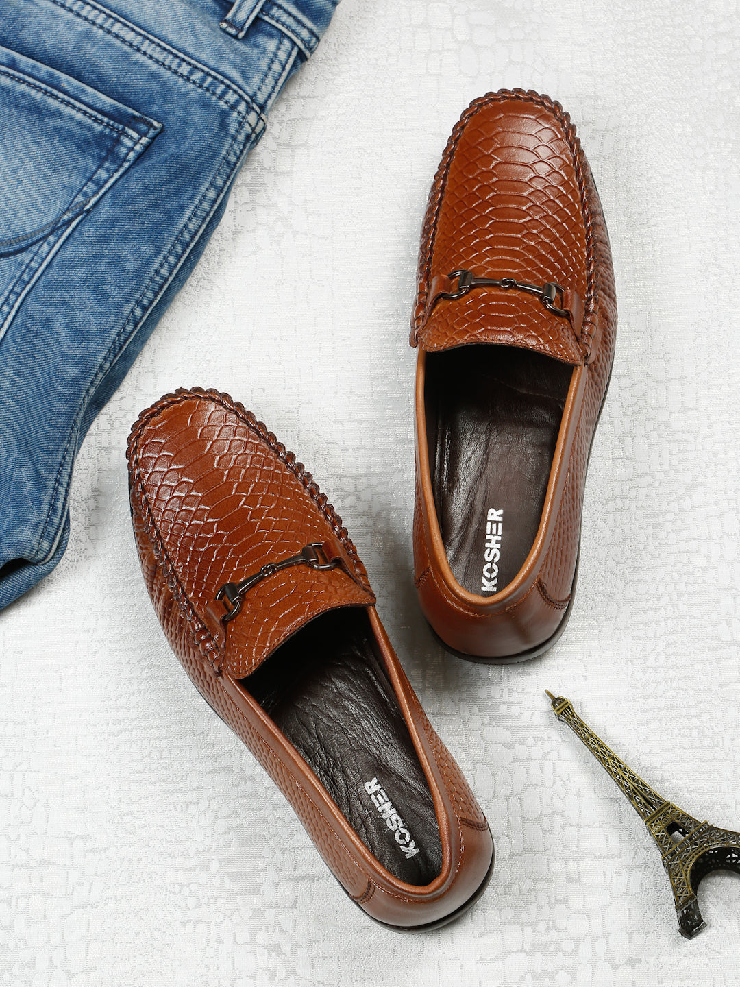 Kosher Tan Color Slip-on Men's Casual Loafers