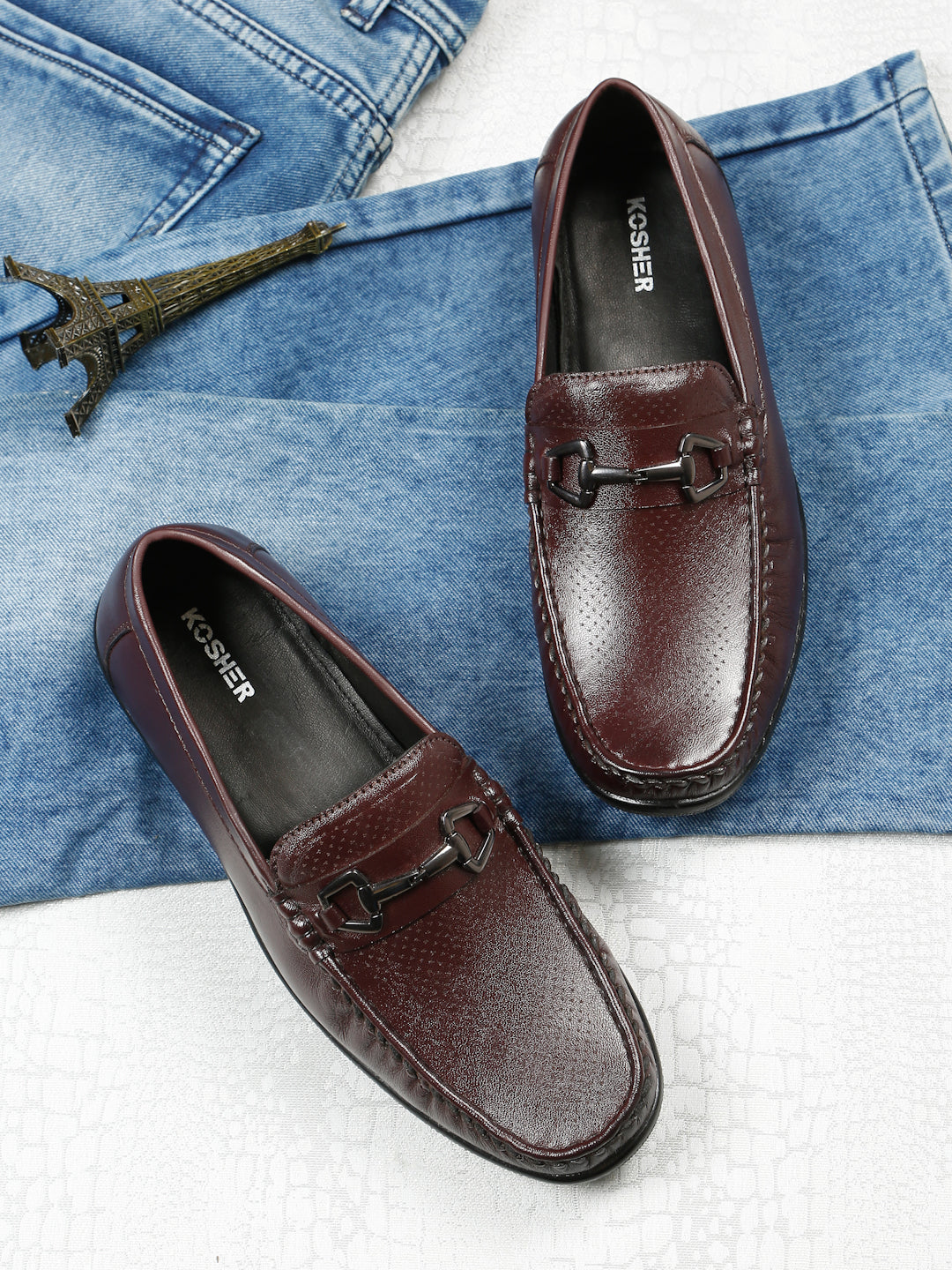 Kosher Cherry Color Slip-on Men's Casual Loafers