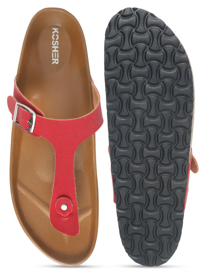 Kosher Red Women,s casual slipper