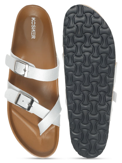 Kosher Silver Women,s casual slipper