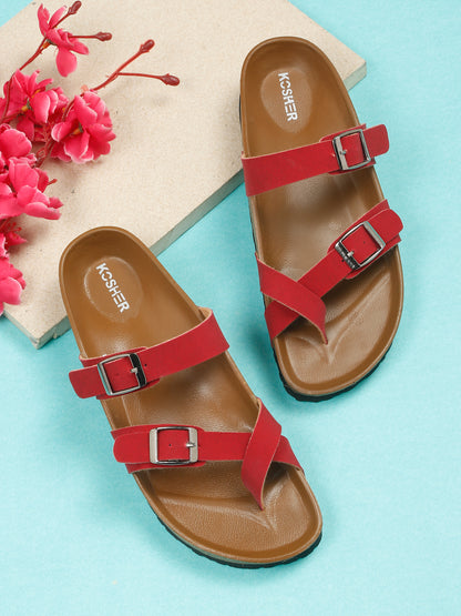 Kosher Mahroon Women,s casual slipper