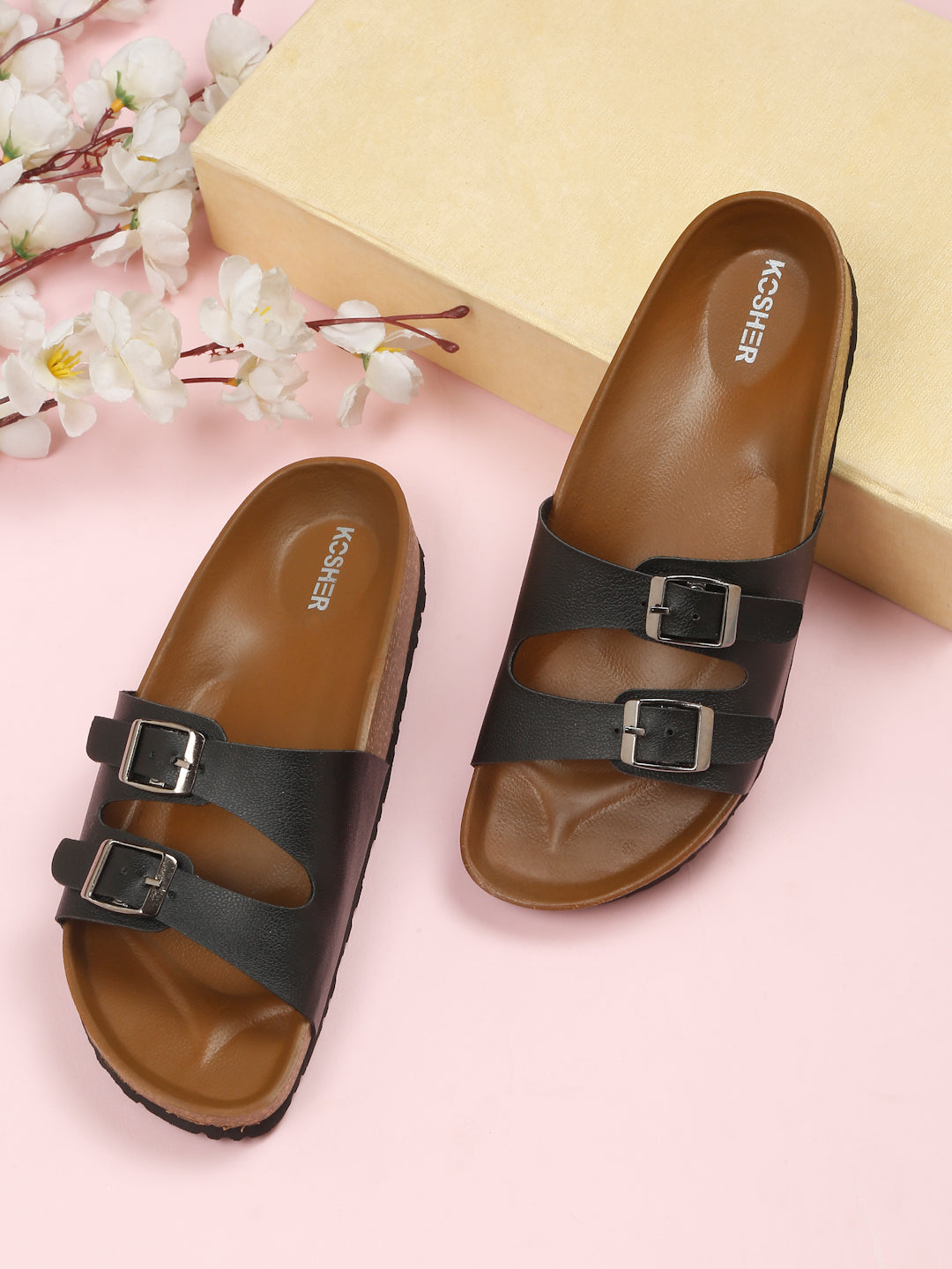 Kosher Black Women,s casual slipper