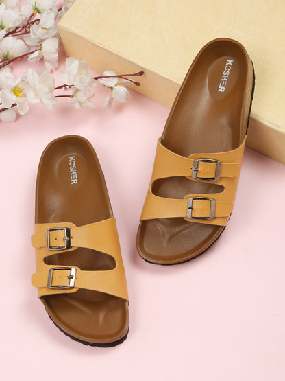 Kosher Yellow Women,s casual slipper