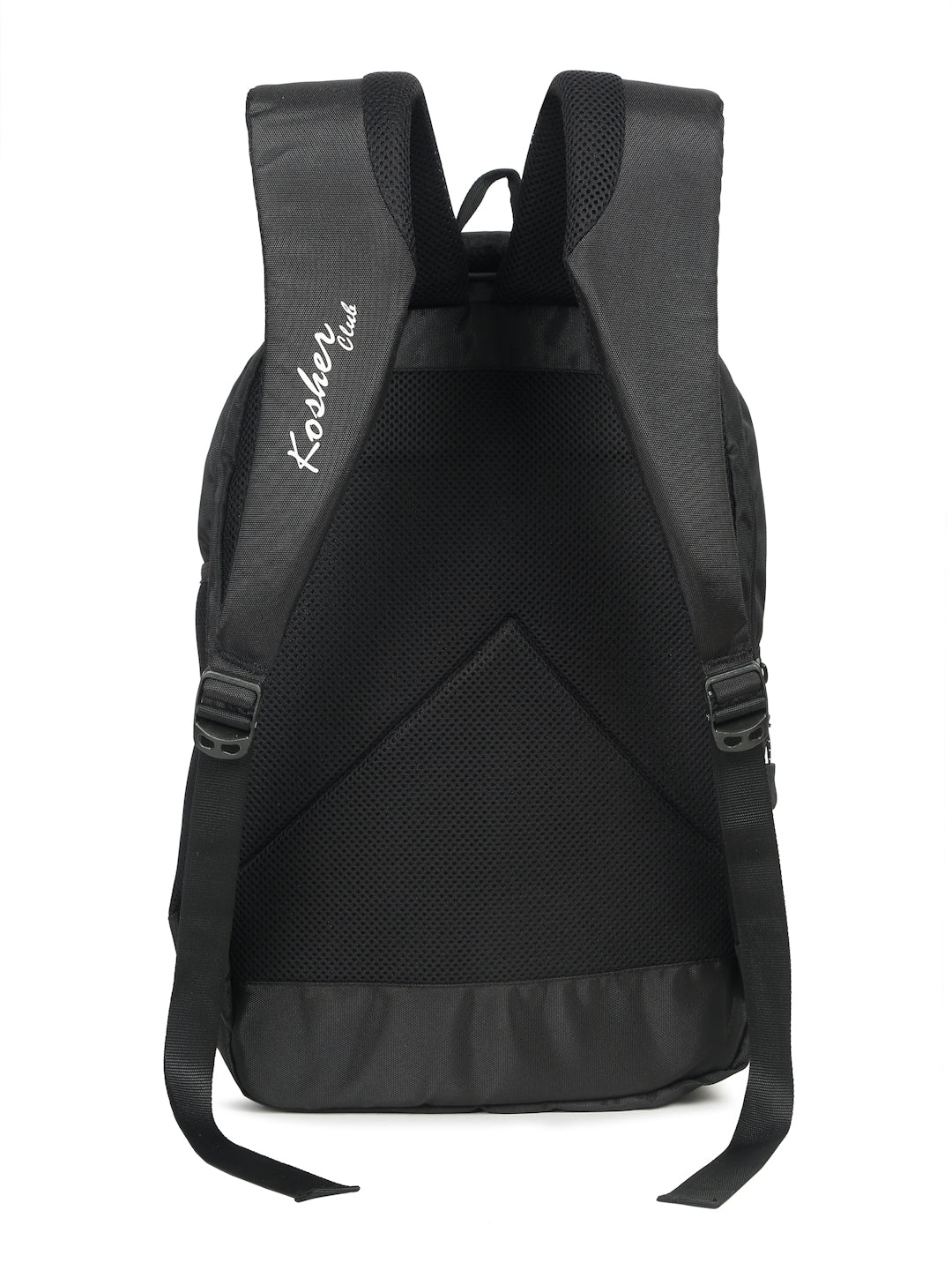 Kosher Club Casual Backpack with Watch Gear Design - Black & Blue Multi-Compartments & Padded Straps